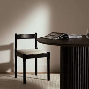 Minley 2-in-1 Dining Chair, Black Matte