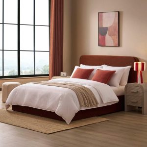 Ascot Ottoman Storage Bed - Terracotta