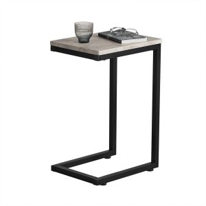 SoBuy FBT44-HG Side Table, Modern Coffee Table/Sofa Table/Telephone Table/Lamp Table for Living Room, 40x30x60 cm Black & Gray