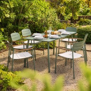 Hoxton 6 Seater | Metal Garden Dining Set