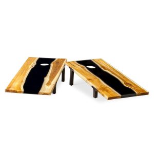 Clearwood Black Cornhole Game Set of 2