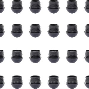 RattanPark 24PCS Round Plastic Inner Plugs Half Spherical Domed End Covers, Chair Leg Caps,Floor Protectors, Plastic Feet for Garden Furniture, Plug Protectors for Chairs Table Legs