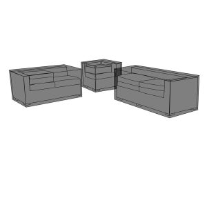 FSZ-12 Cover for Caesar Range Corner Sofa Set With Square Coffee Table in small round rattan.