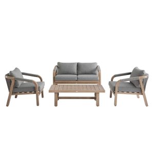 Manresa Rope 5-Seater Sofa Set, Natural and Grey