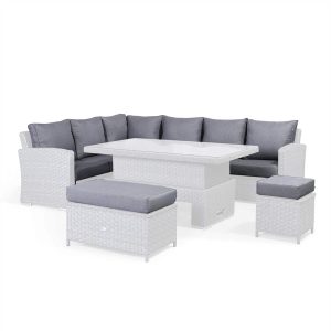 Replacement Cushion Covers in Grey for Victoria High Back Large Corner Sofa Set ONLY