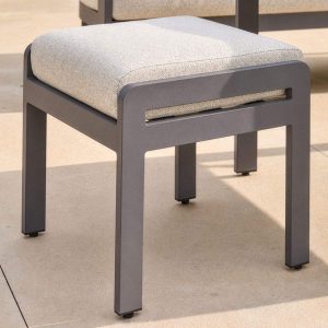 Camden 6 Seater | Metal Corner Dining Set - Anthracite