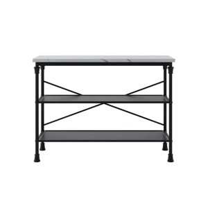 Fairmont Marble & Black Kitchen Island