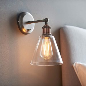 Catcott Wall Light - Silver Glass | OUTLET