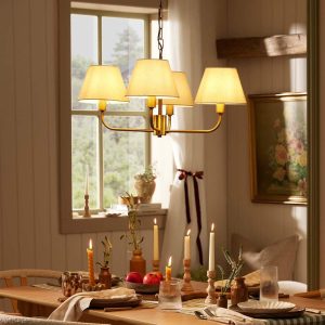 April 4 Light Pendant Chandelier - White/Bronze