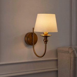 Lucille Ornate LED Rechargeable Wall Light - Brass