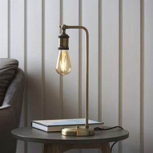 Hal Large Antique Brass Table Lamp