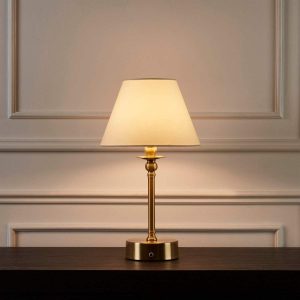 Lucille Ornate LED Rechargeable Wireless Lamp - Brass