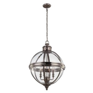 Adams 4 Light Pendant in Antique Nickel