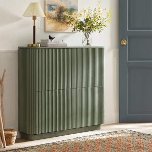 Maru 4-Door Shoe Storage Cabinet, Sage Green