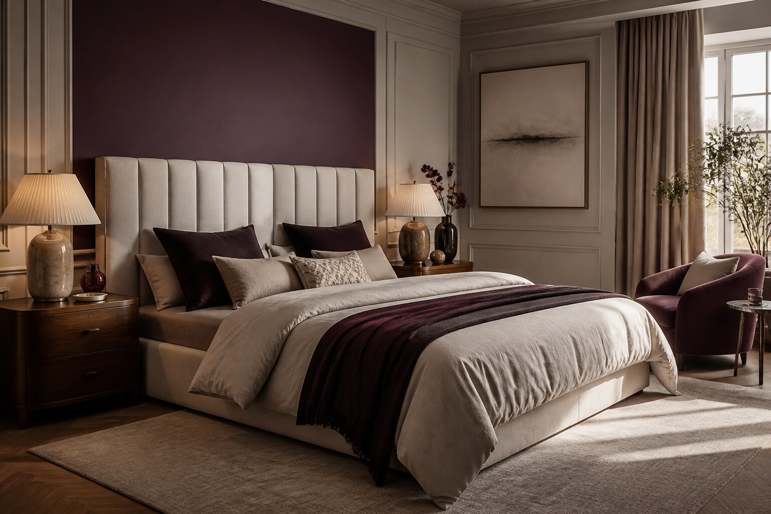 Warm Ambient Lighting in a Modern Japandi Bedroom