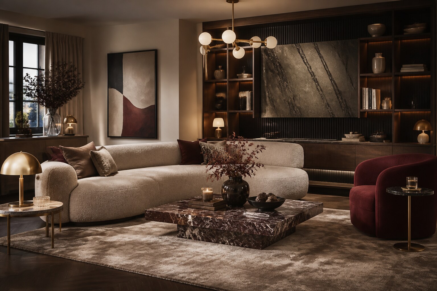 Timeless Warmth in a Modern Classic Living Room