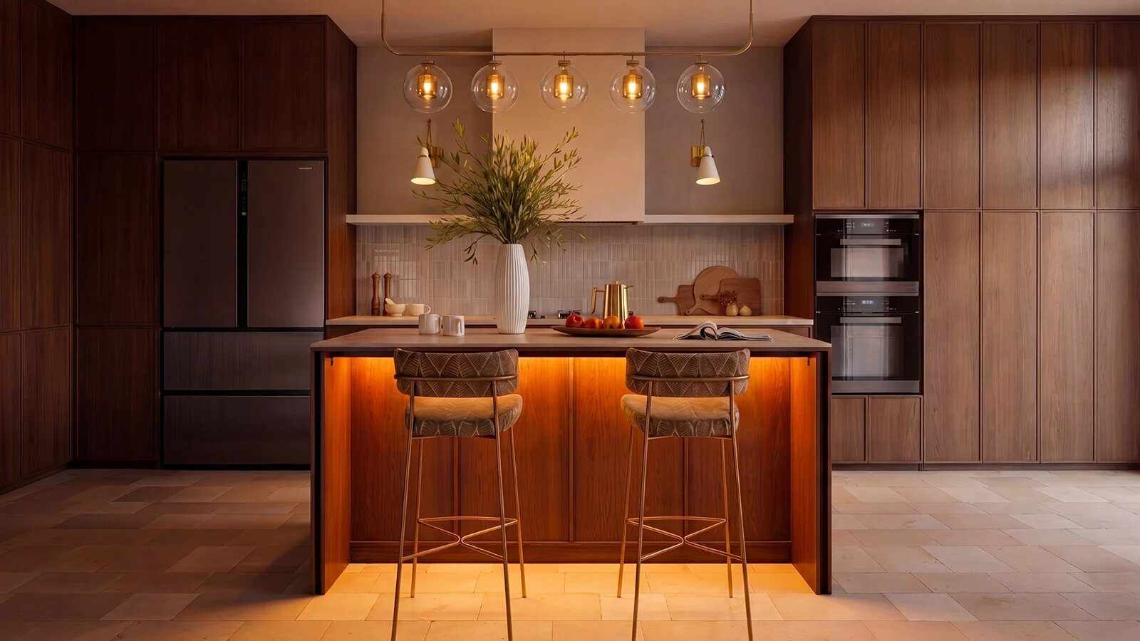 Warm Modern Luxury in a Contemporary Kitchen