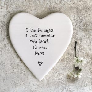 Porcelain coaster-I live for nights