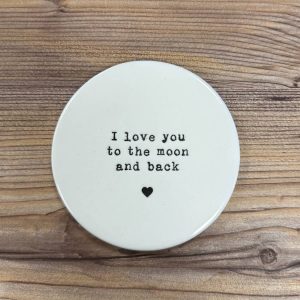 TO THE MOON & BACK PORCELAIN COASTER