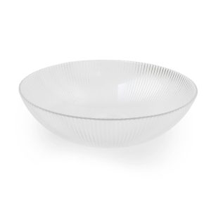 RIDGED GLASS BOWL