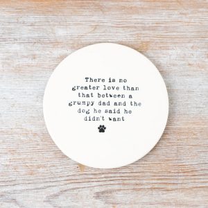 NO LOVE GREATER PORCELAIN COASTER