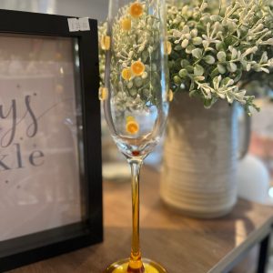 ORANGE CHAMPAGNE GLASS