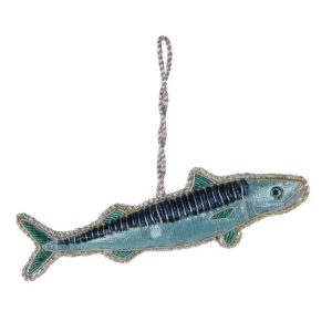 Embroidered Mackerel Decoration by Shoeless Joe