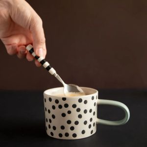 Caroline Gardner Mono Ditsy Spot Mug