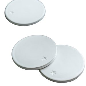 Ceramic Coasters Round - Set of 4 White