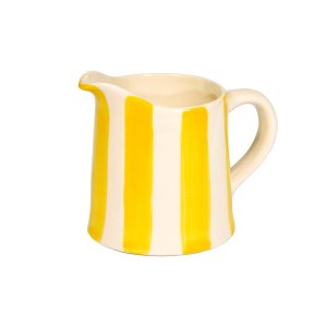 Yellow Stripe Ceramic Milk Jug
