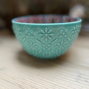 TUSCANY TEAL NIBBLE BOWL