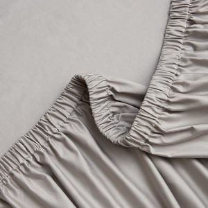 Hotel Collection 600 Thread Count Cotton Sateen Deep Fitted Sheet - Grey