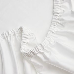 Hotel Collection 600 Thread Count Cotton Sateen Deep Fitted Sheet - White