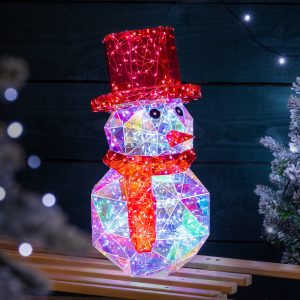Iridescent Snowman Light – 40cm