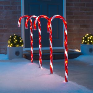 Large Candy Cane Path Lights