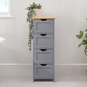 Lustleigh Grey Bathroom Drawer Unit