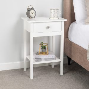 Modbury Bedside Table with Shelf