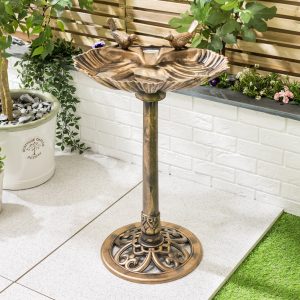 Resin Clamshell Bird Bath