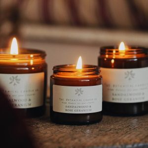 Sandalwood and Rose Geranium Soy Wax Scented Candle