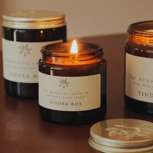 Tinder Box Woody Scented Candle