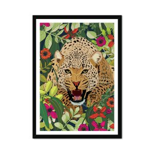 Wild Cat Leopard Brights Fine Art Print