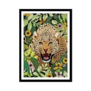 Wild Cat Leopard Pastel Fine Art Print