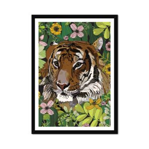 Wild Cat Tiger Pastel Fine Art Print