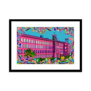 Yorkshire Fine Art Print - Salts Mill Saltaire Pink