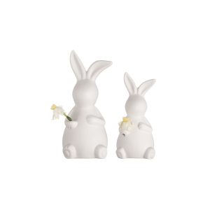 Bertha White Ceramic Bunnies