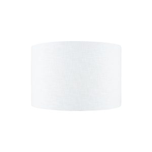 Gino White Self Lined Linen Drum Shade