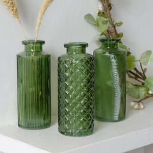 Mini Glass Apothecary Vases - Set of 3