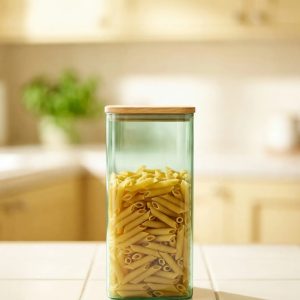 Designer Collection - Green glass storage container with lid - 2,3 L