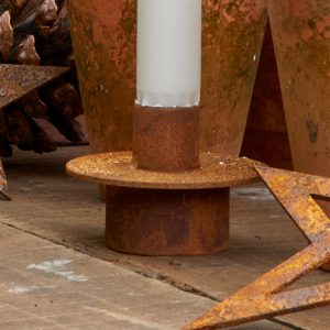 Rustic Iron Duo Candle Holder