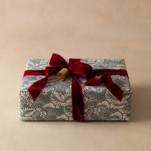 Frayed Velvet Ribbon Claret Red